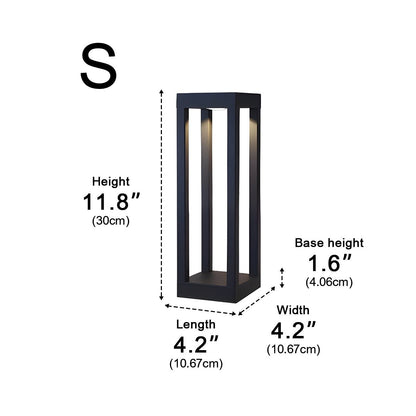 Modern Waterproof Square Column Outdoor LED Bollard Pathway Lights