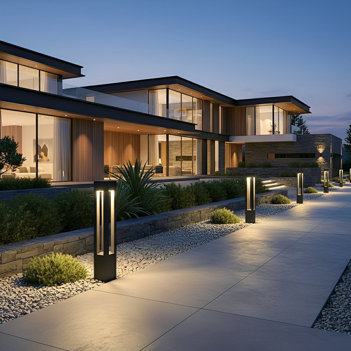 Waterproof Outdoor Garden LED Lawn Lamp Bollard Path Lights - Flare Shack