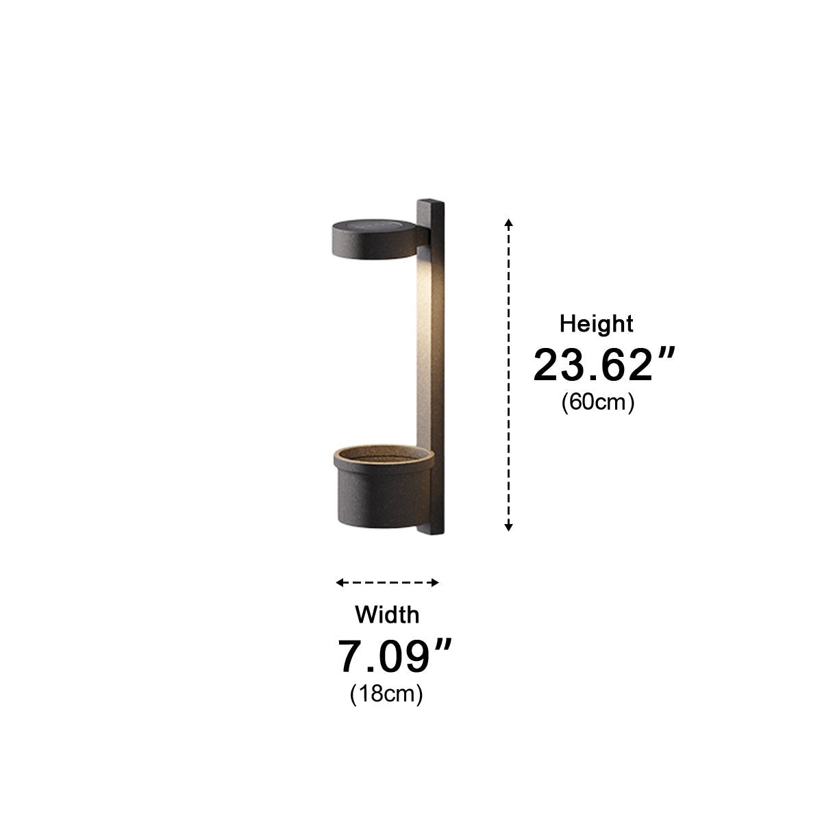 Waterproof Outdoor LED Porch Wall Lights Plant Pot