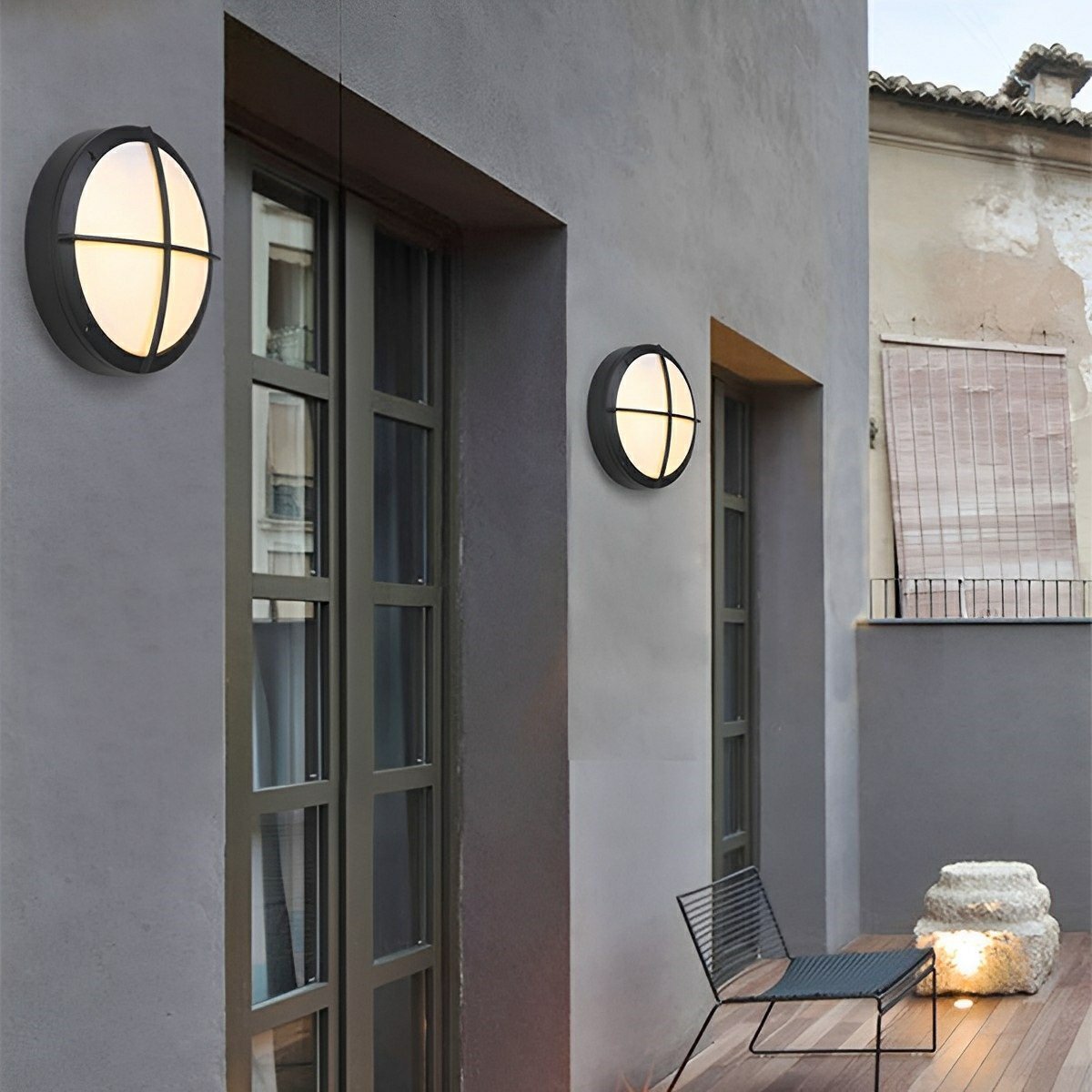 Waterproof Outdoor LED Round Porch Light Exterior Wall Lights