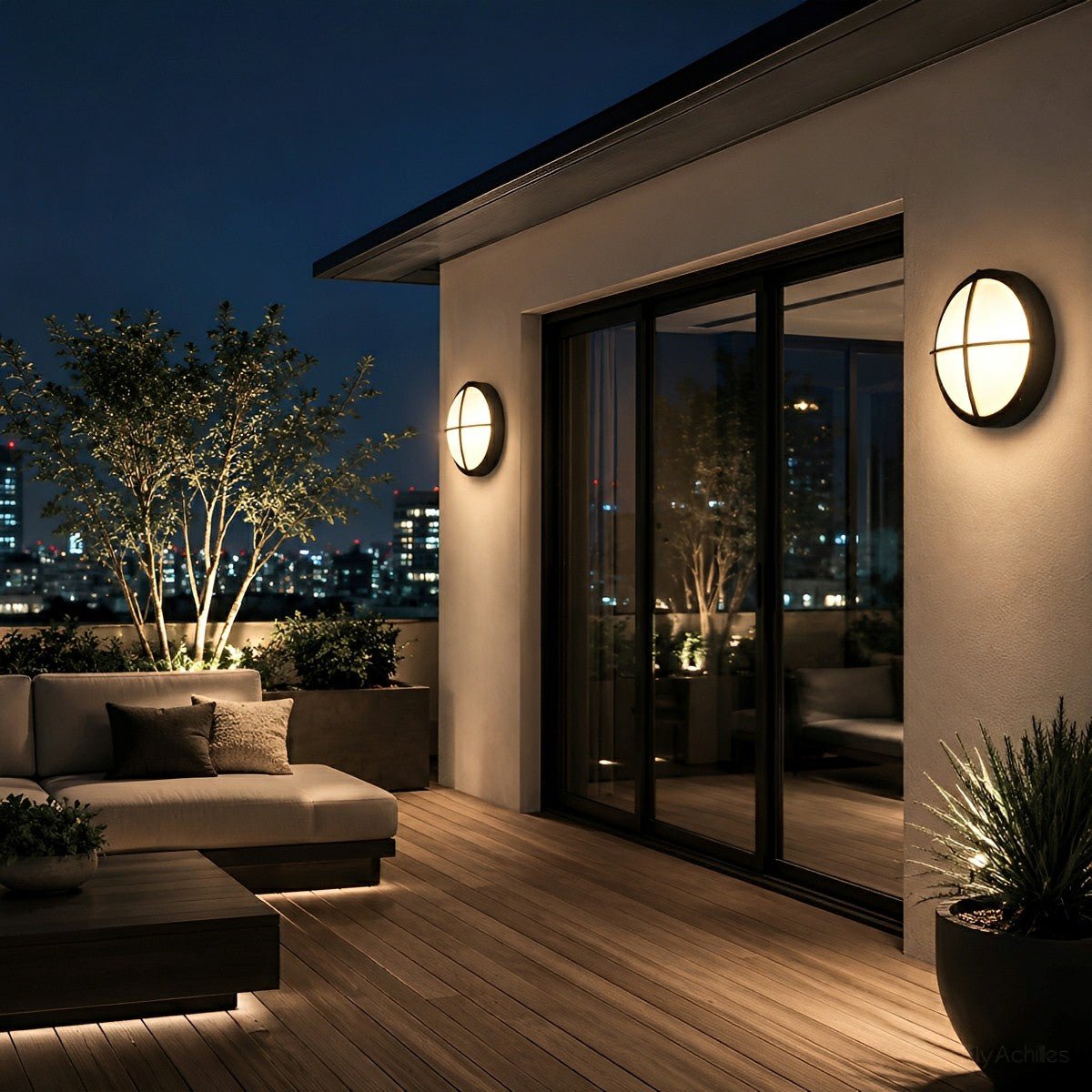 Waterproof Outdoor LED Round Porch Light Exterior Wall Lights