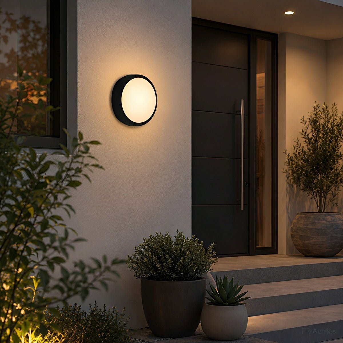Waterproof Outdoor LED Round Porch Light Exterior Wall Lights - Flare Shack