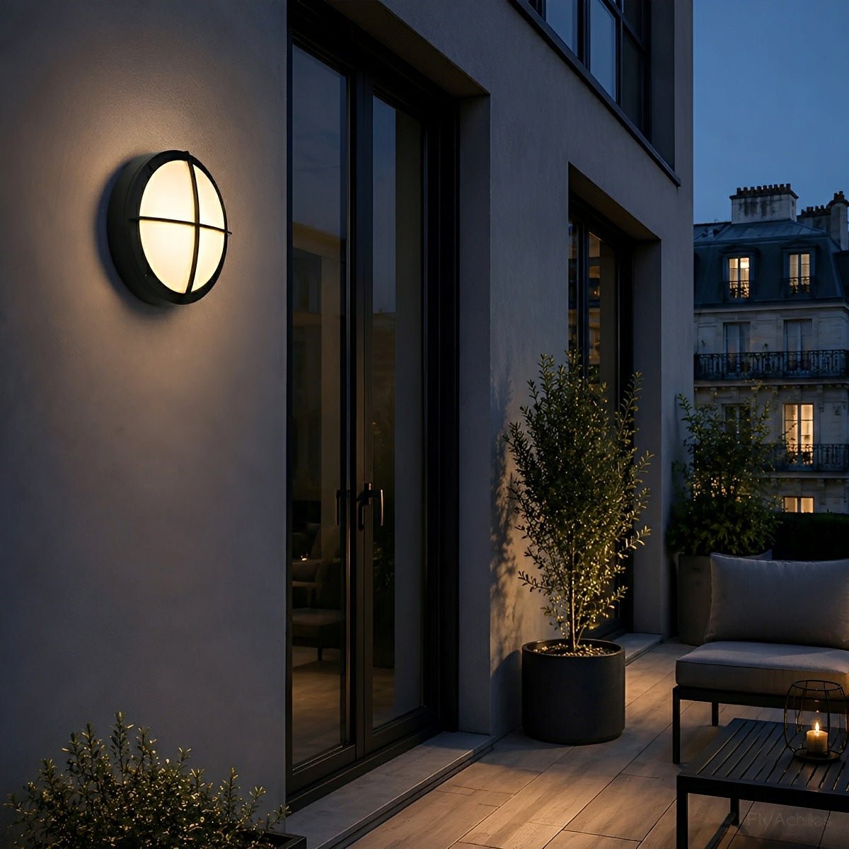 Waterproof Outdoor LED Round Porch Light Exterior Wall Lights - Flare Shack