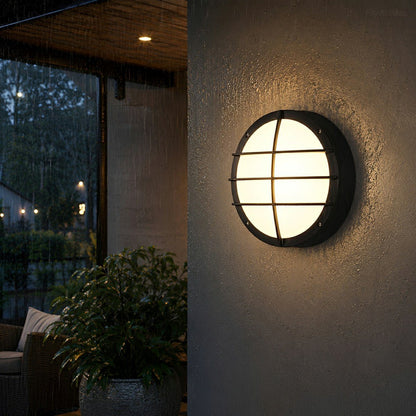 Waterproof Outdoor LED Round Porch Light Exterior Wall Lights - Flare Shack