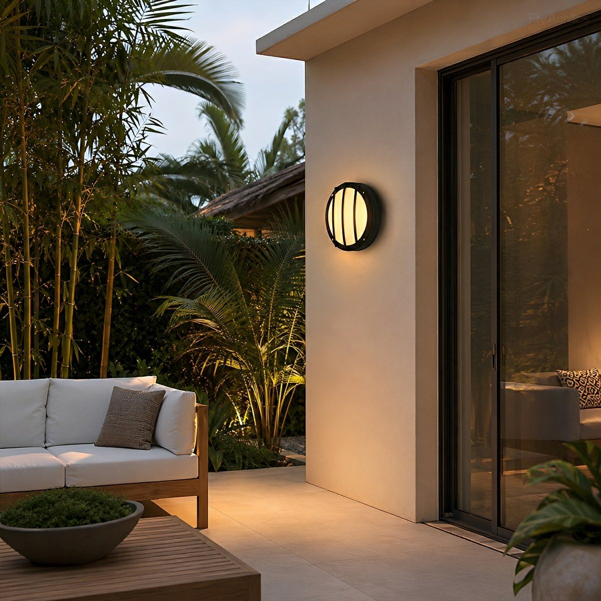 Waterproof Outdoor LED Round Porch Light Exterior Wall Lights - Flare Shack