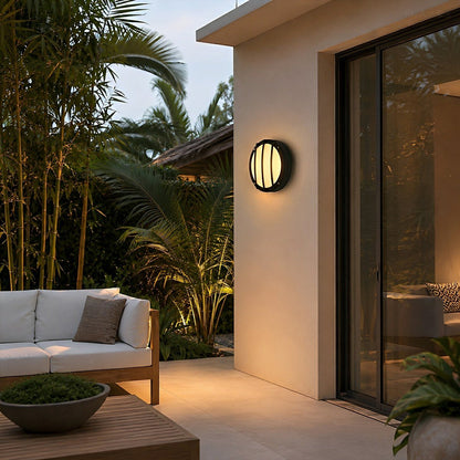 Waterproof Outdoor LED Round Porch Light Exterior Wall Lights - Flare Shack