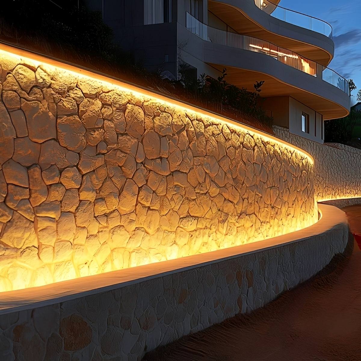 Waterproof Outdoor Recessed LED Linear Light Flexible Wall Washer DC24V - Flare Shack