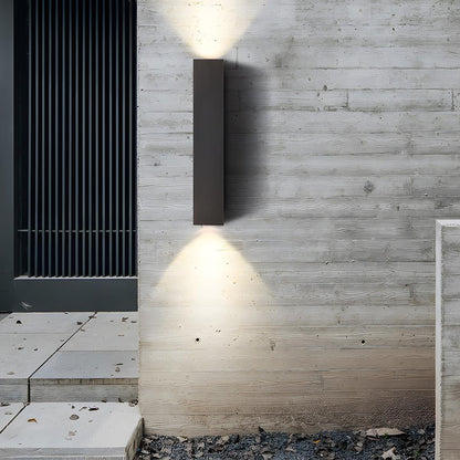 Waterproof Outdoor Rectangular Up and Down Dimmable Exterior Wall Lights - Flare Shack