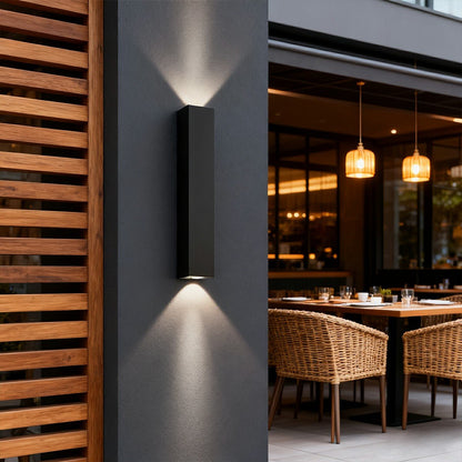 Waterproof Outdoor Rectangular Up and Down Exterior Wall Lights - Flare Shack