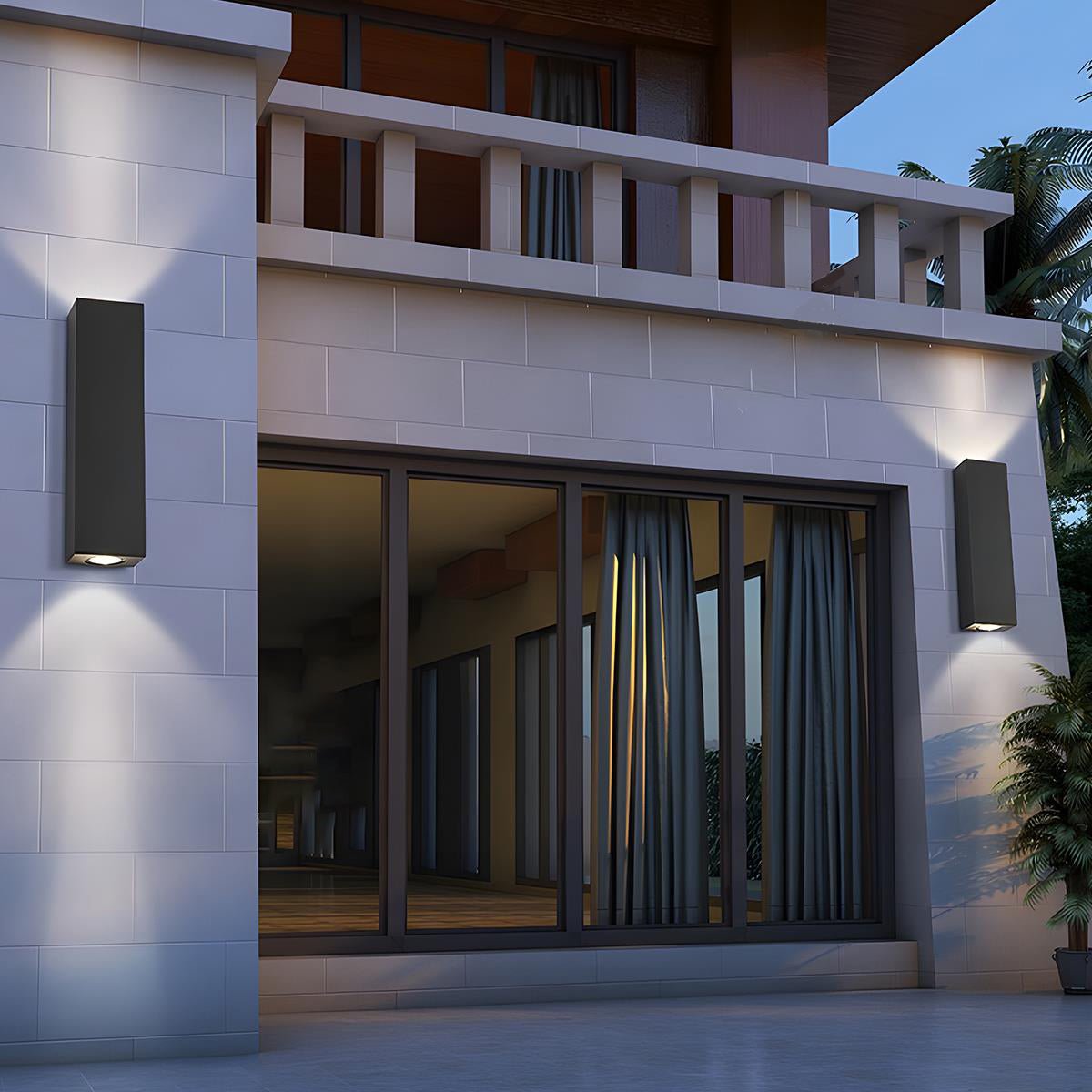 Waterproof Outdoor Rectangular Up and Down Exterior Wall Lights - Flare Shack