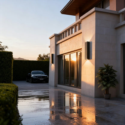Dimmable Waterproof Outdoor Rectangular Up and Down Exterior Wall Lights