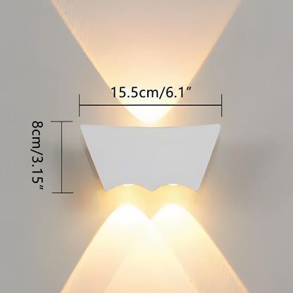 Waterproof Outdoor Up and Down 3 - LED Exterior Wall Washer Lights - Flare Shack