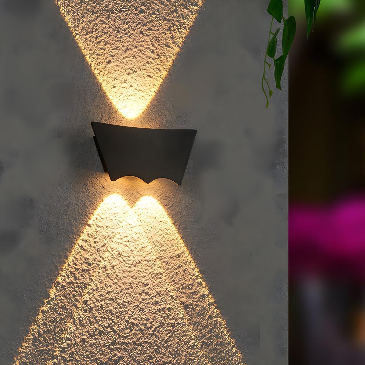 Waterproof Outdoor Up and Down 3-LED Exterior Wall Washer Lights