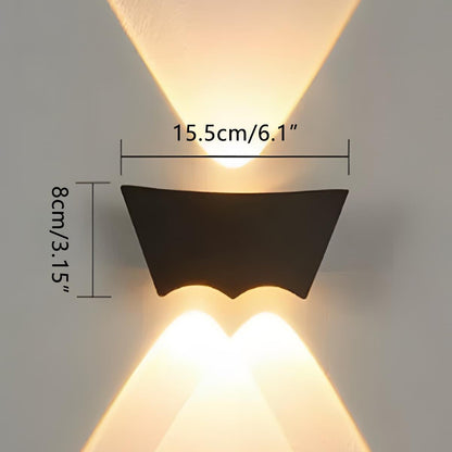 Waterproof Outdoor Up and Down 3-LED Exterior Wall Washer Lights