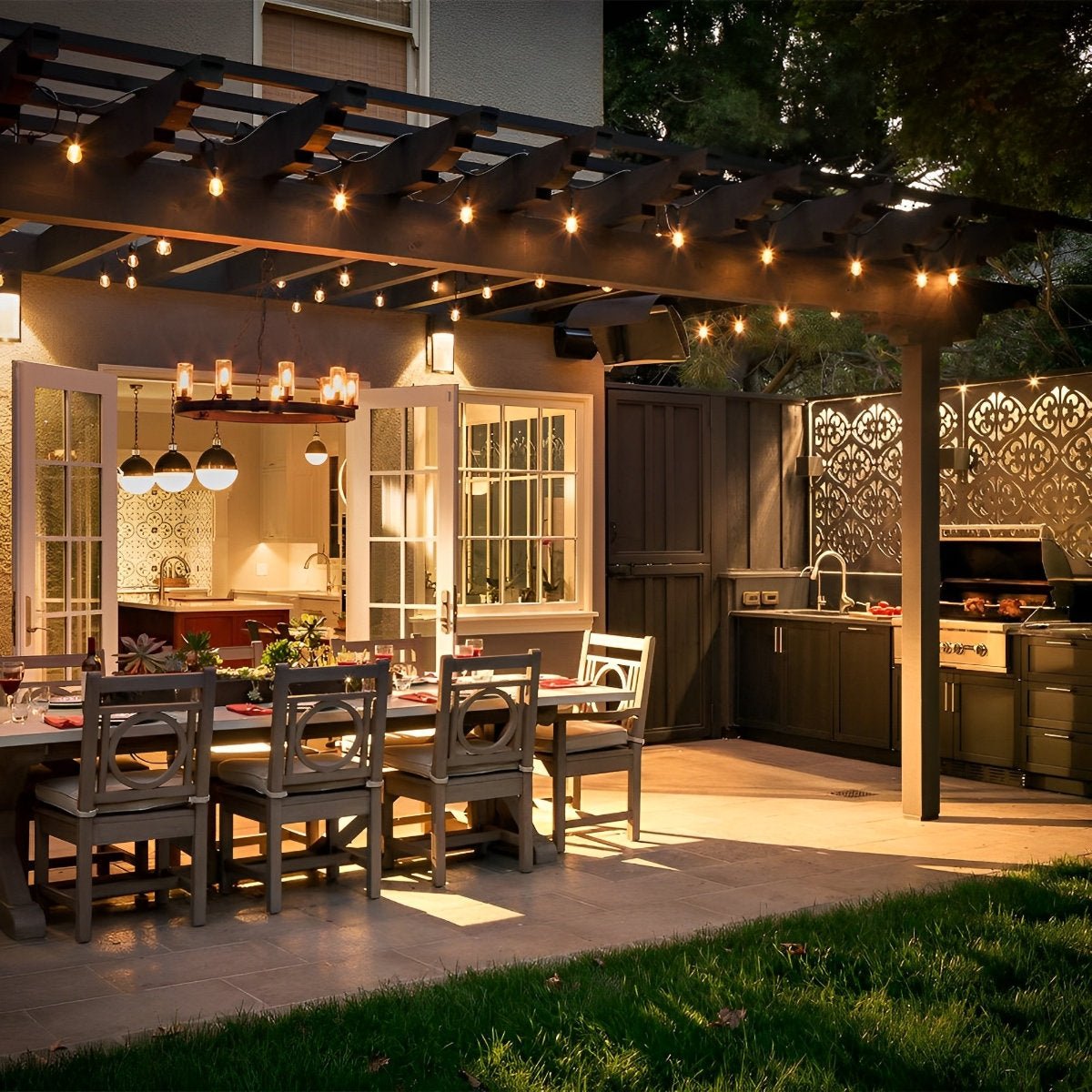 Waterproof Plug In LED Outdoor String Lights Garden Hanging Light - Flare Shack