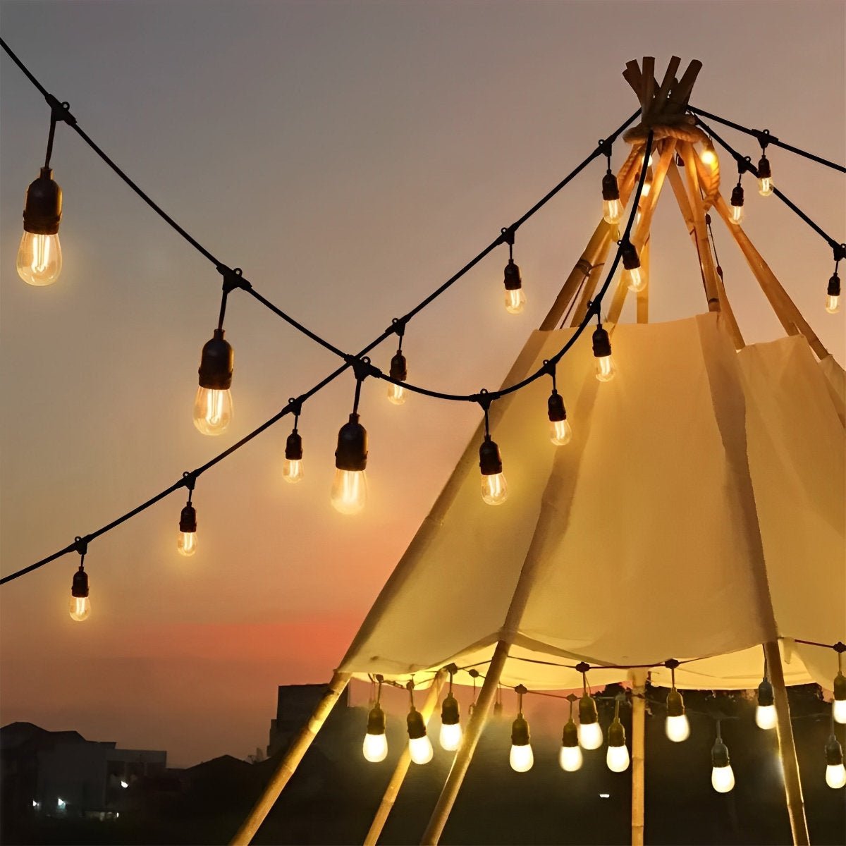 Waterproof Plug In LED Outdoor String Lights Garden Hanging Light - Flare Shack