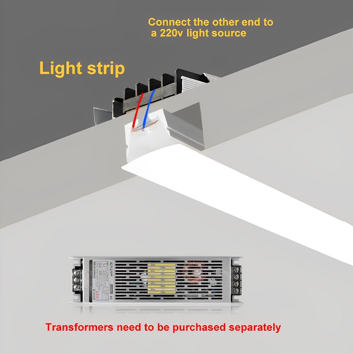 DIY Waterproof Recessed Silicone 24V Modern Flexible LED Strip Lights Linear Light 197''