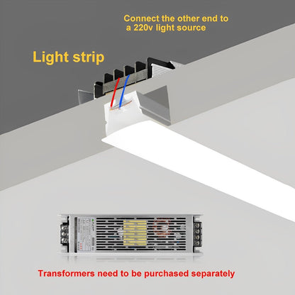 DIY Waterproof Recessed Silicone 24V Modern Flexible LED Strip Lights Linear Light 197''