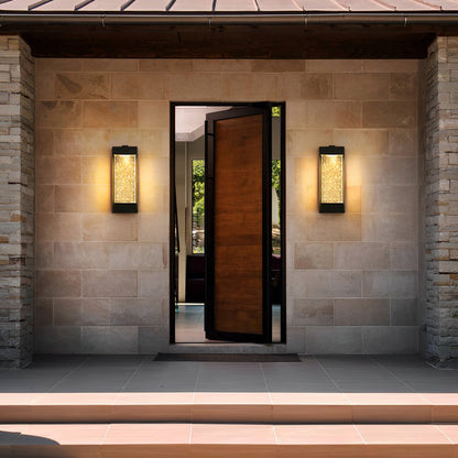 Waterproof Rectangle Crystal LED Outdoor Wall Sconces - Flare Shack