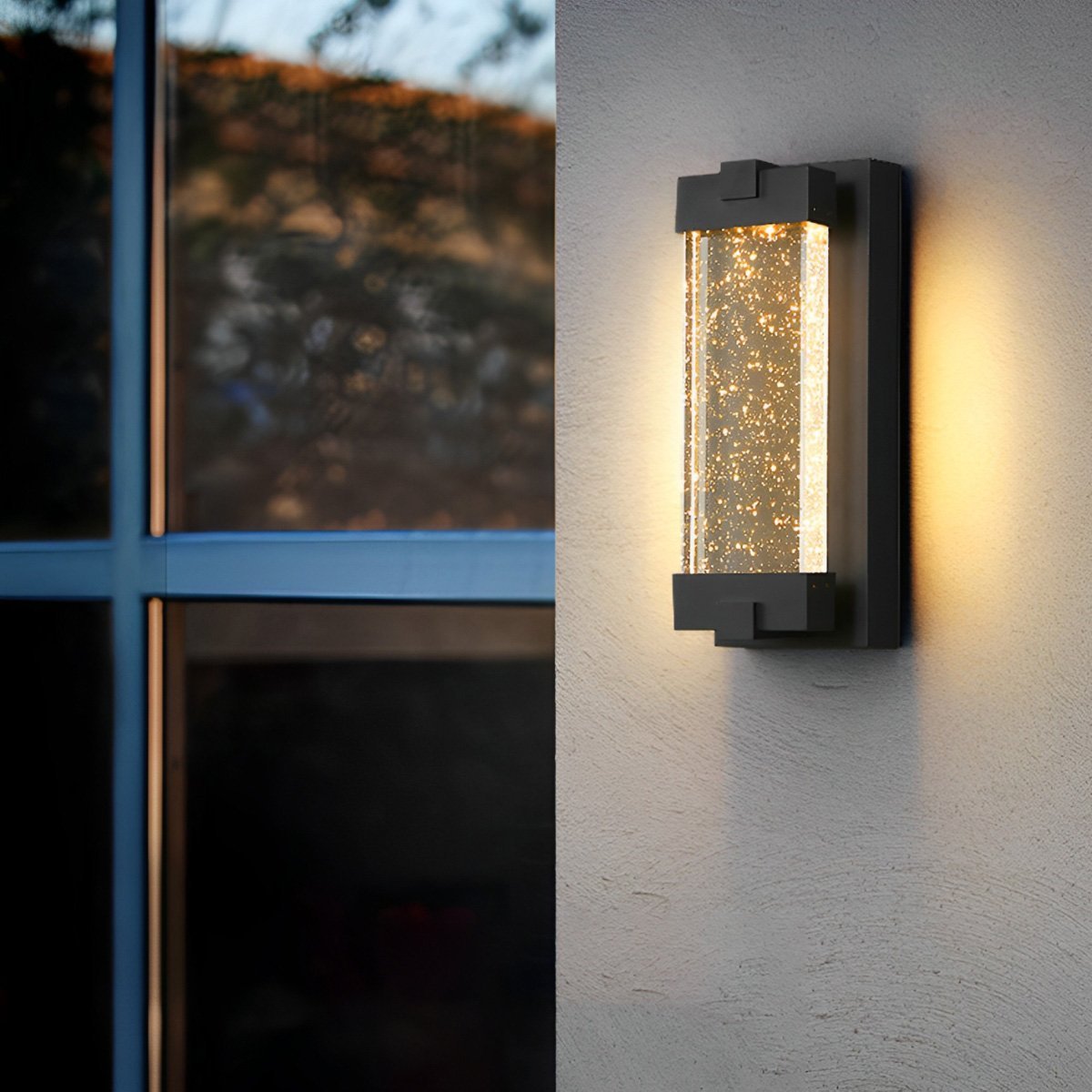 Waterproof Rectangle Crystal LED Outdoor Wall Sconces - Flare Shack