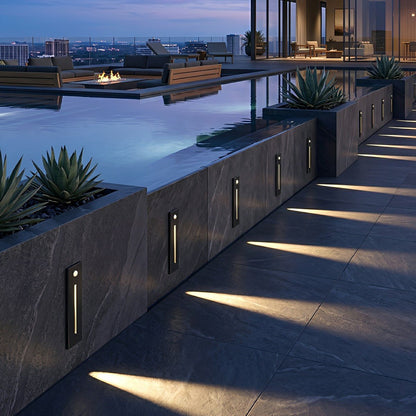 Waterproof Rectangle LED Waterproof Recessed Modern Foot Lights Step Lights