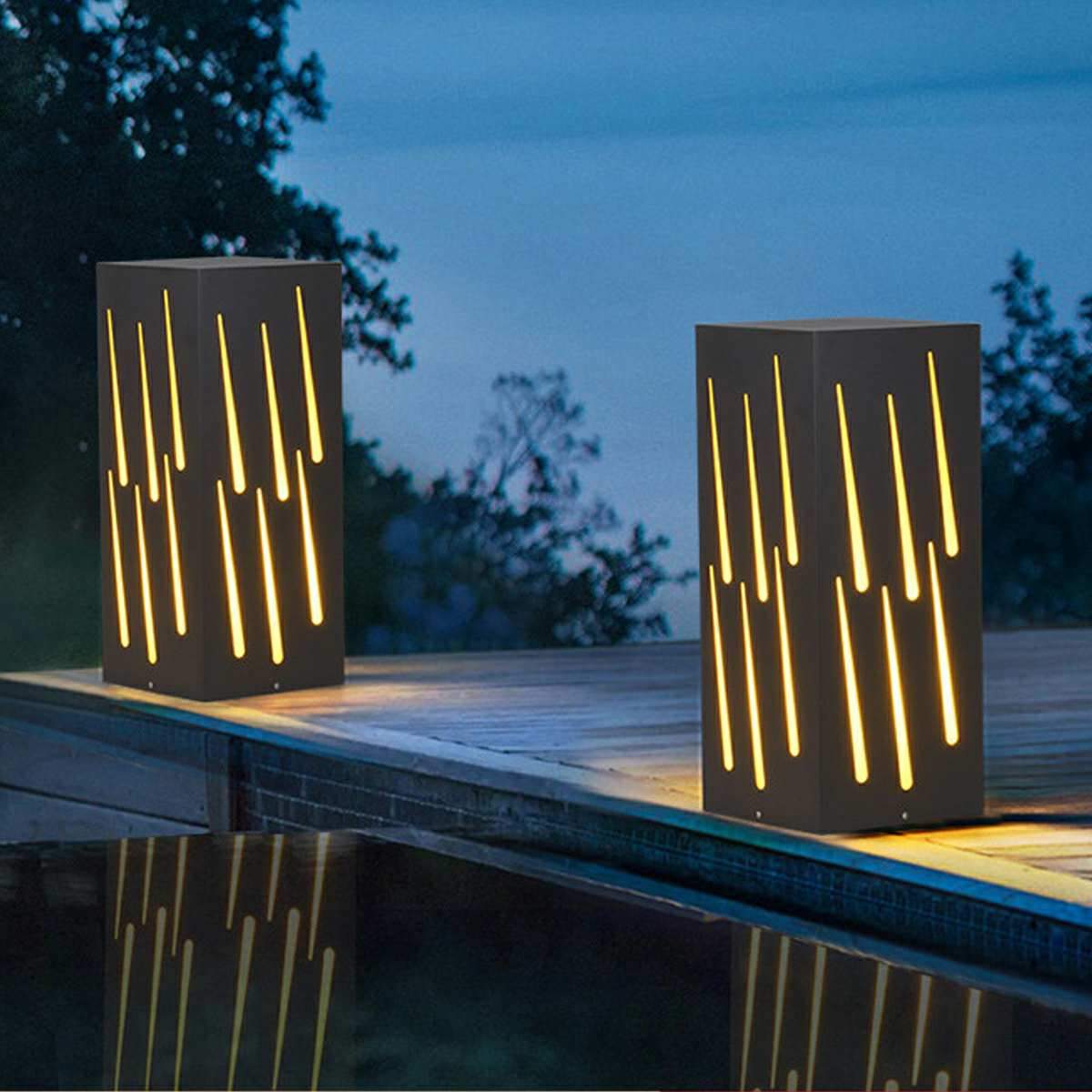 Waterproof Rectangular Meteor LED Outdoor Landscape Lighting - Flare Shack