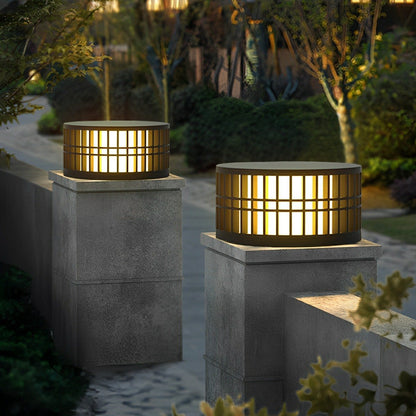 Waterproof Round Solar Powerd LED Outdoor Post Lights - Flare Shack