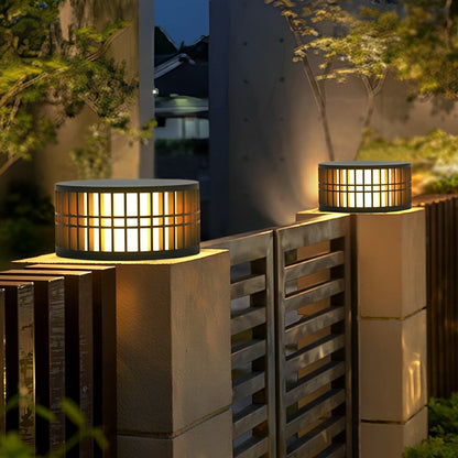 Waterproof Round Solar Powerd LED Outdoor Post Lights - Flare Shack