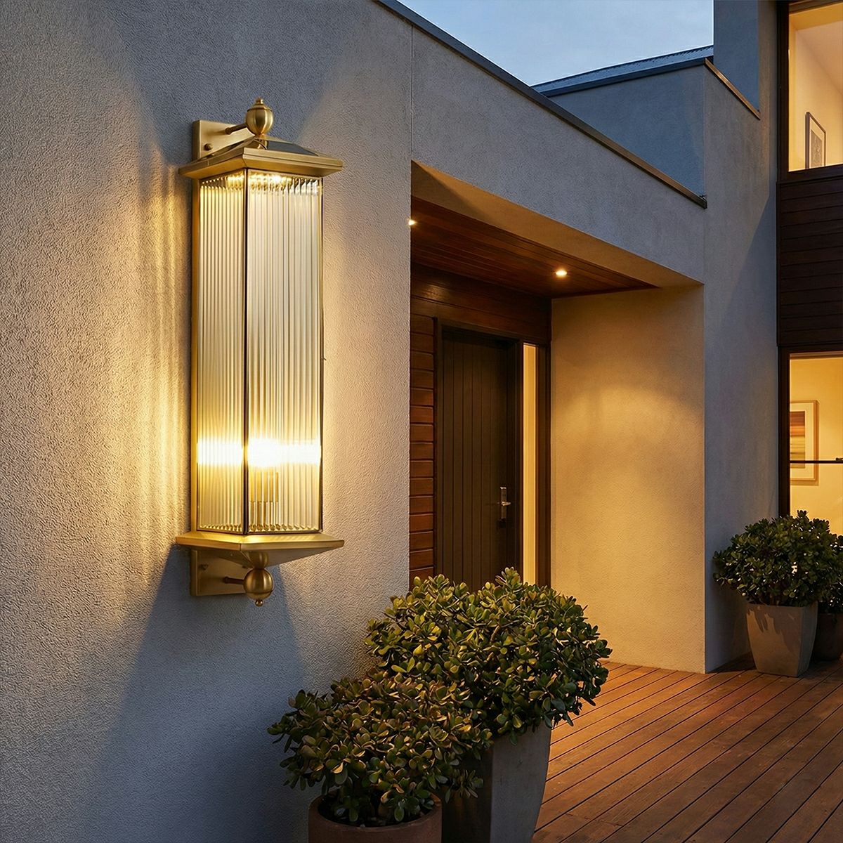Waterproof Rustic Copper Outdoor LED Porch Wall Lights - Flare Shack