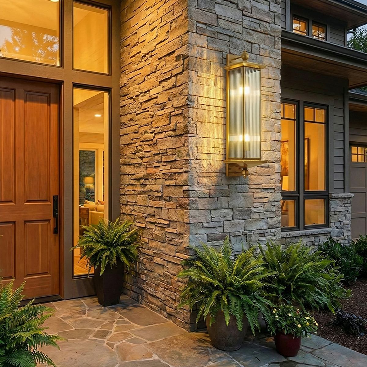 Waterproof Rustic Copper Outdoor LED Porch Wall Lights - Flare Shack
