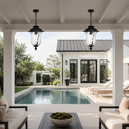Waterproof Rustic Outdoor Hanging Lantern Pendant Lights