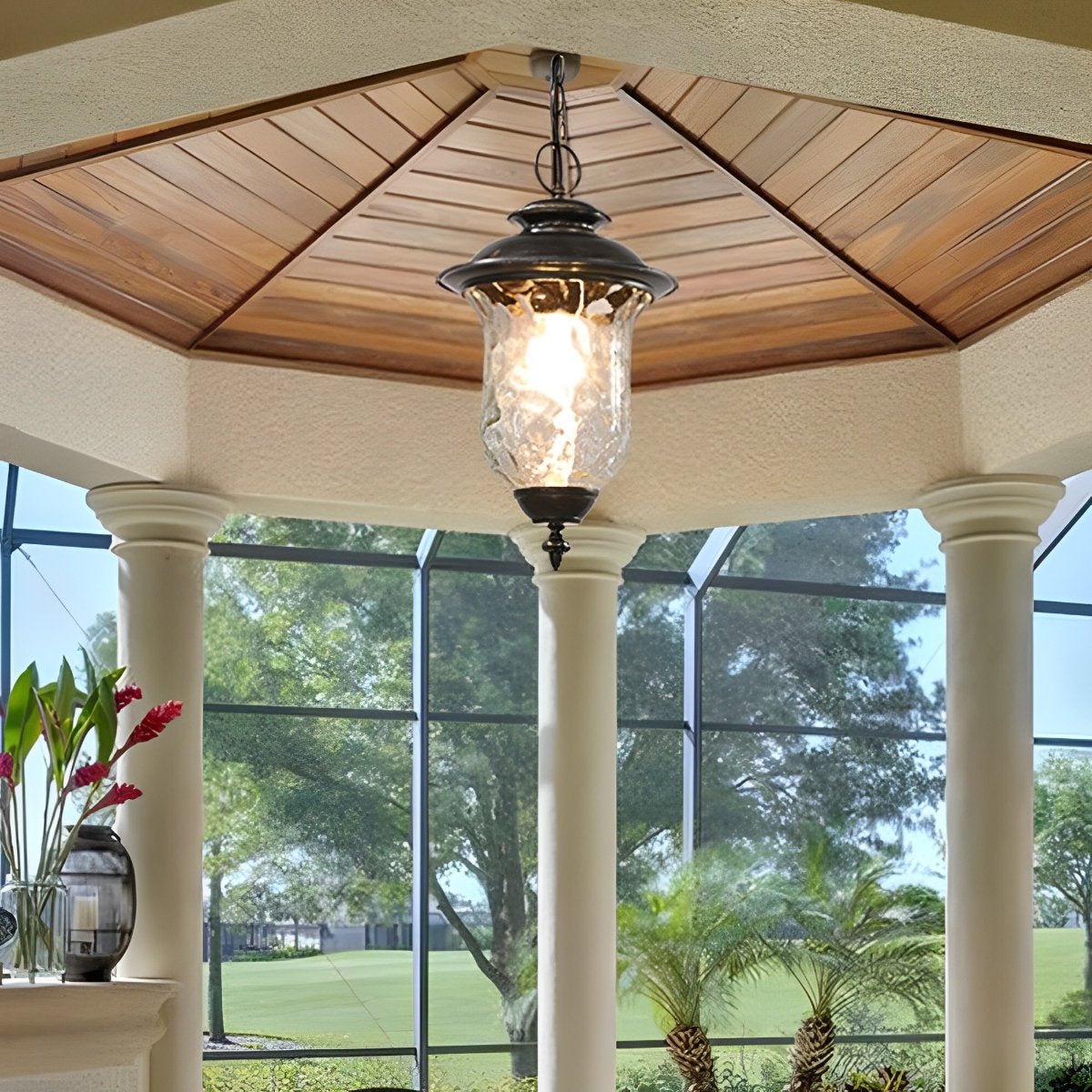 Waterproof Rustic Outdoor Hanging Lantern Pendant Lights - Flare Shack