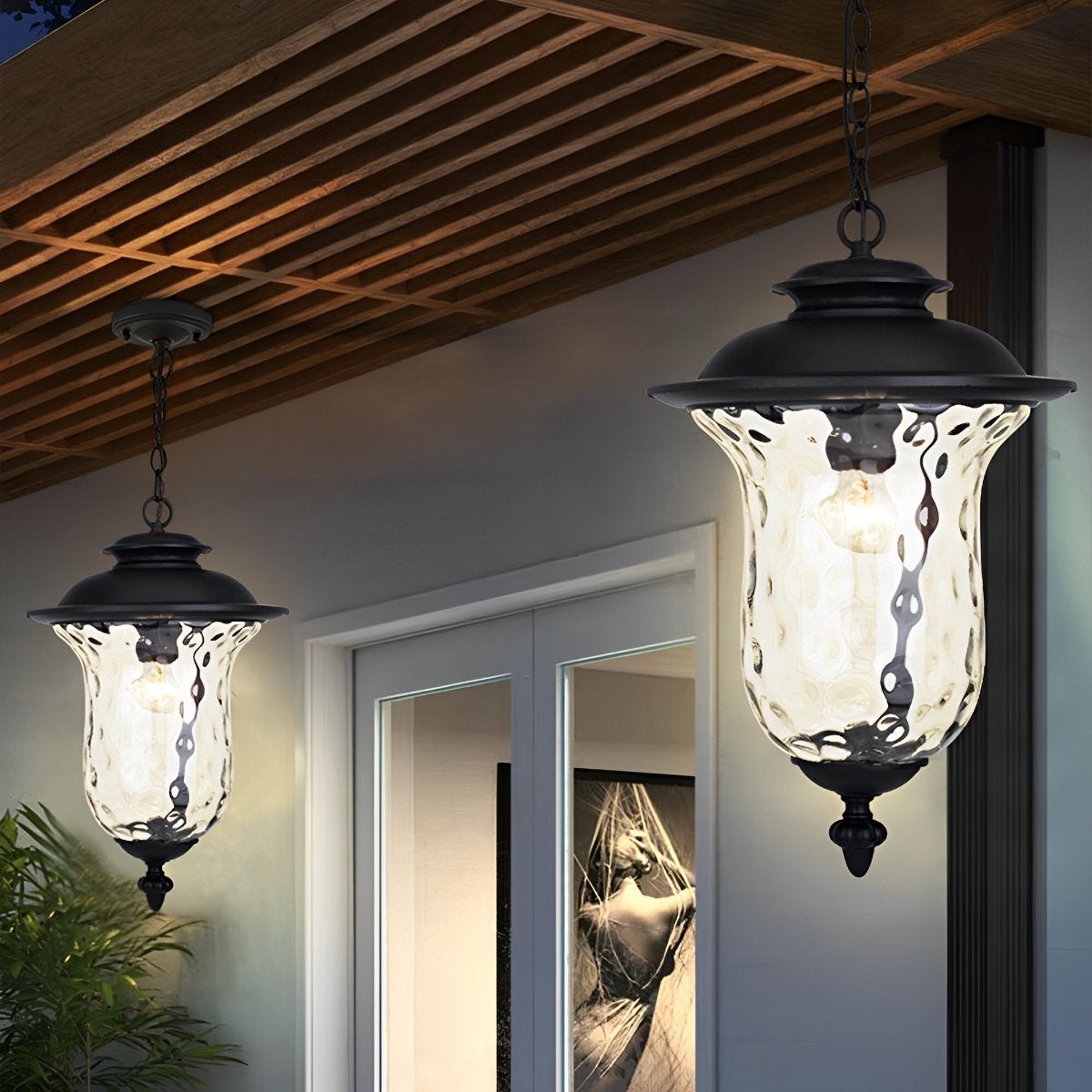 Waterproof Rustic Outdoor Hanging Lantern Pendant Lights - Flare Shack