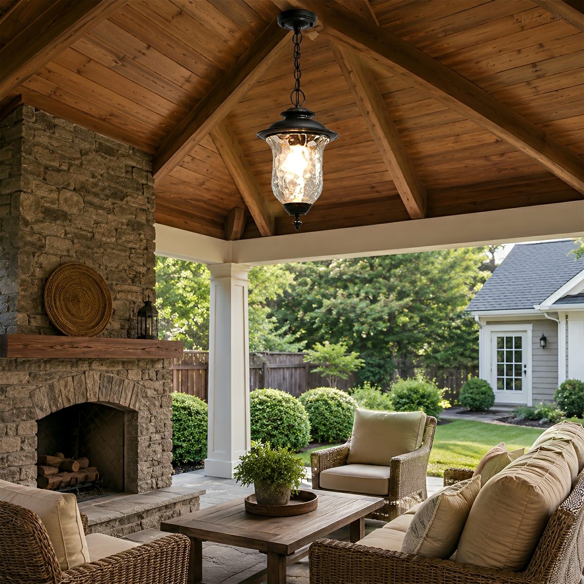 Waterproof Rustic Outdoor Hanging Lantern Pendant Lights