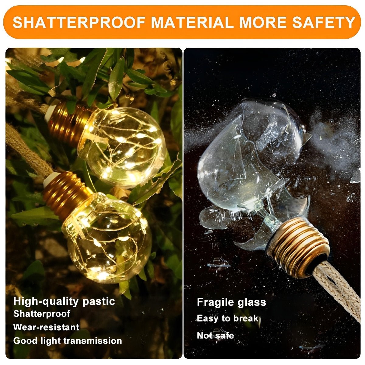 Waterproof Solar LED Outdoor String Lights