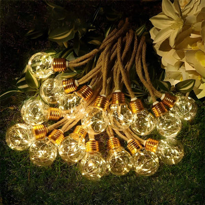 Waterproof Solar 31ft 20 LED Outdoor String Lights - Flare Shack