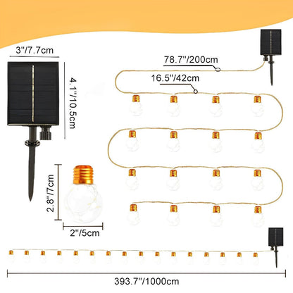 Waterproof Solar LED Outdoor String Lights