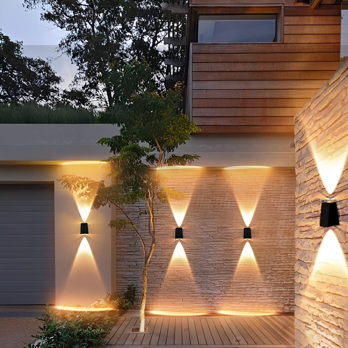 Waterproof Solar Aircraft Outdoor Up and Down Exterior Wall Washer Lights - Flare Shack