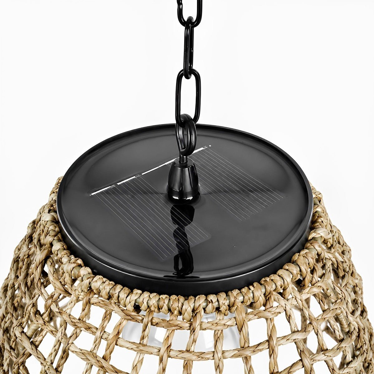 Waterproof Solar Bell Rattan Outdoor Lanterns Pendant Lights