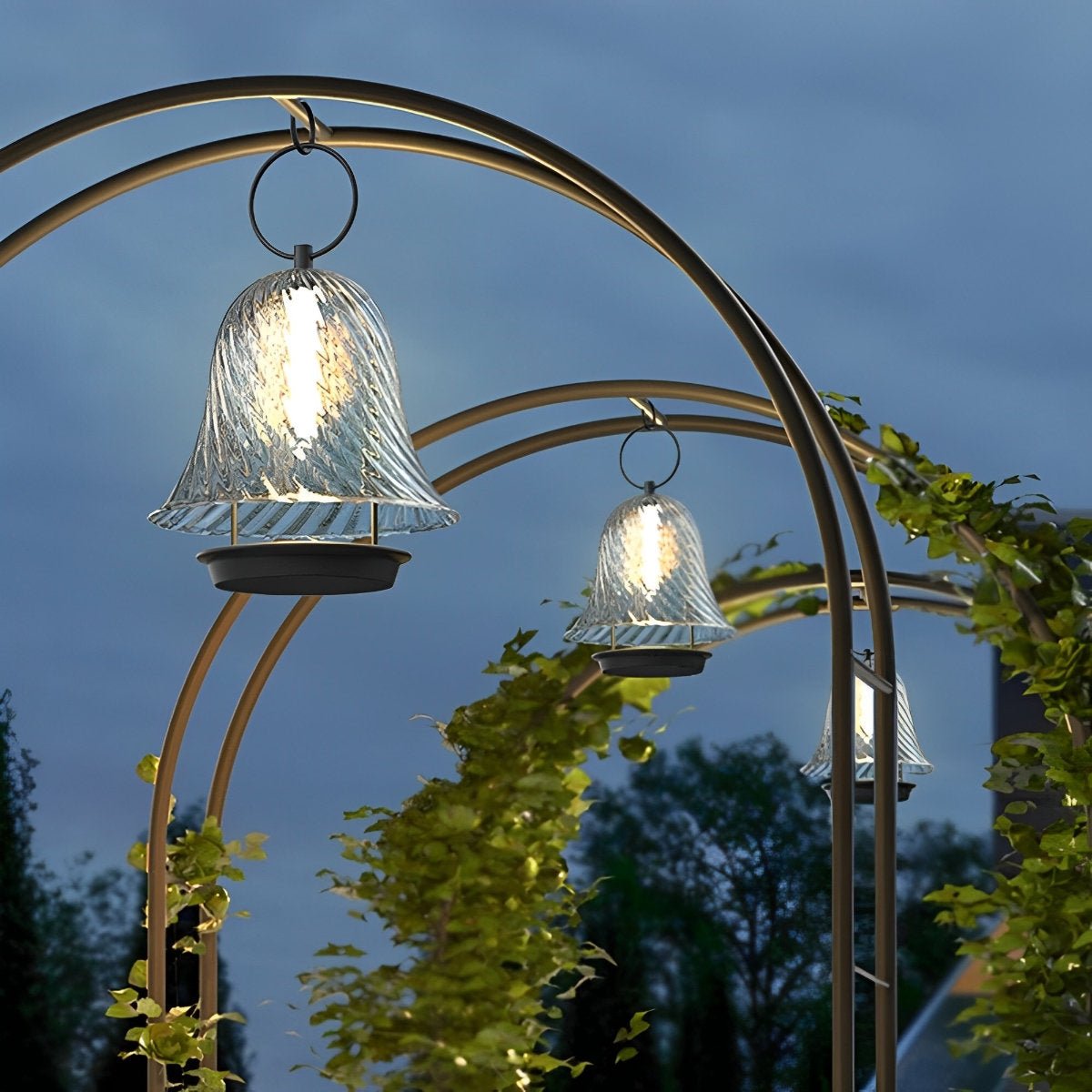 Waterproof Solar Bell Shape Outdoor Hanging Lights for Porch Garden - Flare Shack