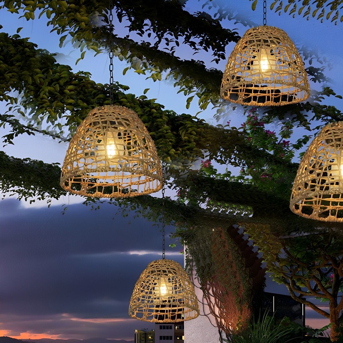 Waterproof Solar Bell Shaped Outdoor Lanterns Pendant Lights - Flare Shack