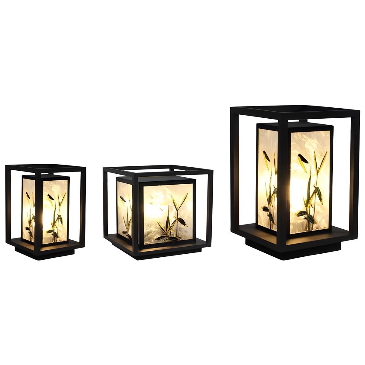 Waterproof Enamel Ice Cracked Glass Outdoor Post Lights