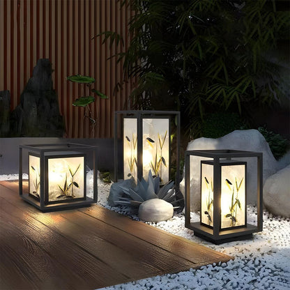 Waterproof Enamel Ice Cracked Glass Outdoor Post Lights