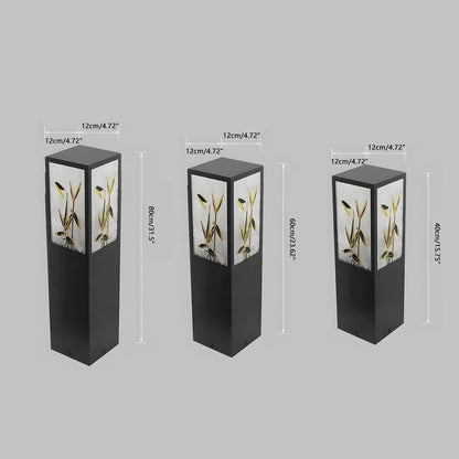 Waterproof Solar Enamel Ice Cracked Glass Outdoor Post Lights - Flare Shack