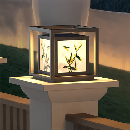 Waterproof Solar Enamel Ice Cracked Glass Outdoor Post Lights - Flare Shack
