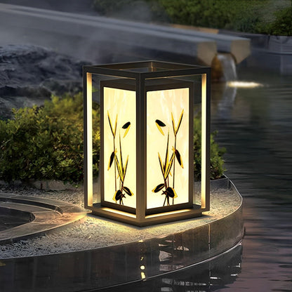 Waterproof Solar Enamel Ice Cracked Glass Outdoor Post Lights - Flare Shack