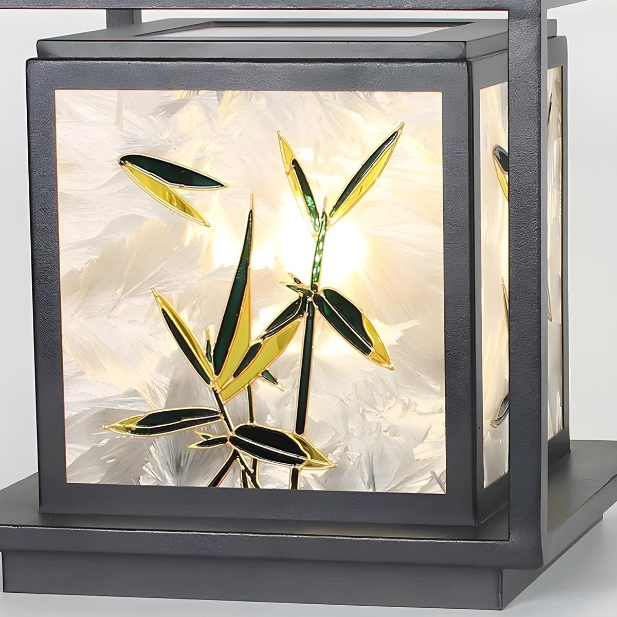 Waterproof Enamel Ice Cracked Glass Outdoor Post Lights