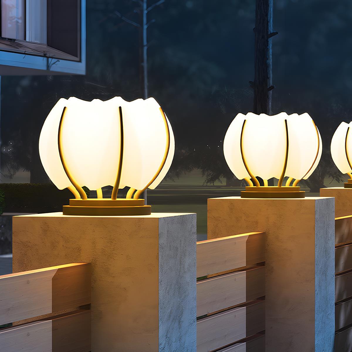Waterproof Solar Flower Outdoor Post Lights - Flare Shack