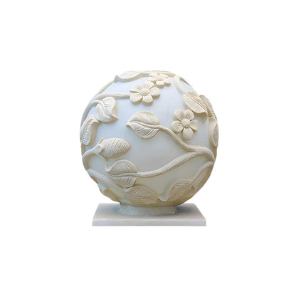Waterproof Globe Hollow Leaves LED Outdoor Post Lights