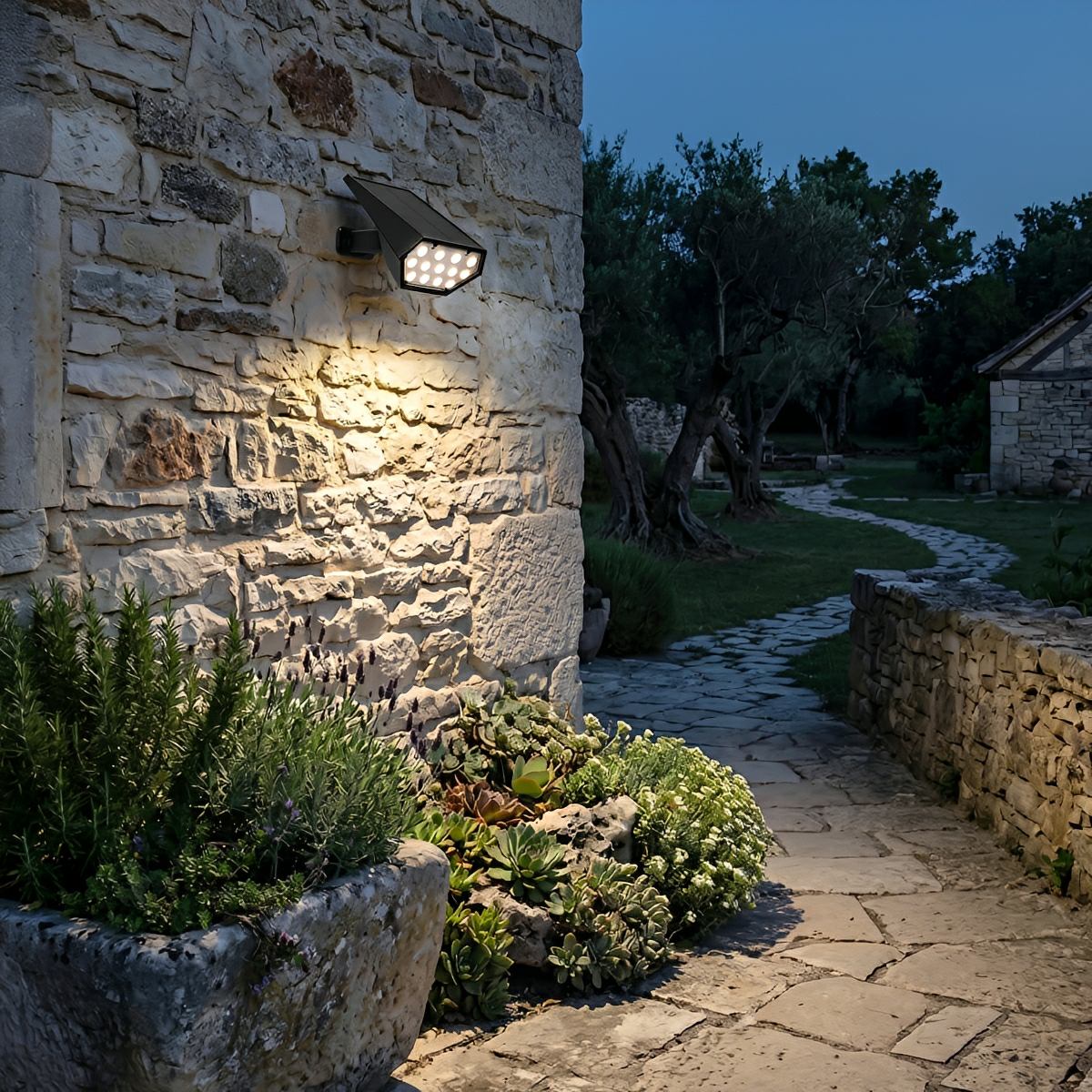 Waterproof Solar LED Adjustable Modern Outdoor Landscape Tree Spotlight - Flare Shack